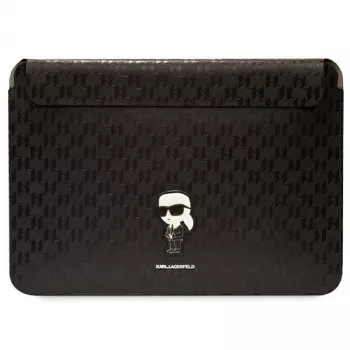Karl Lagerfeld pouzdro KLCS16SAKHPKK 16 inch černé Saffiano Monogram Ikonik na notebook
