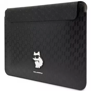 Karl Lagerfeld pouzdro KLCS16SAKHPCK 16 inch černé Saffiano Monogram Choupette na notebook