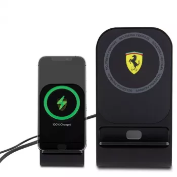 Ferrari 2023 Collection MagSafe 15W bezdrátová nabíjecí podložka - černá