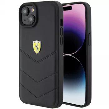 Ferrari FEHCP15MRDUK iPhone 15 Plus / 14 Plus 6,7 inch černý Hardcase prošívaný kovové logo