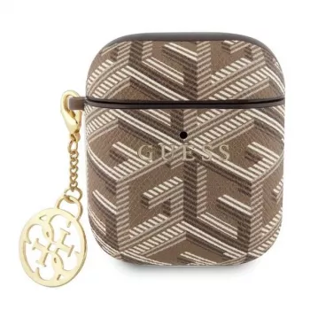 Guess GUA2PGCE4CW pouzdro AirPods 1/2 hnědé GCube Charm