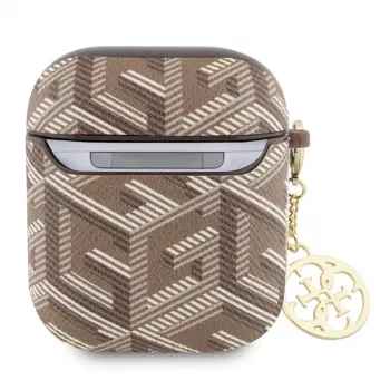 Guess GUA2PGCE4CW pouzdro AirPods 1/2 hnědé GCube Charm