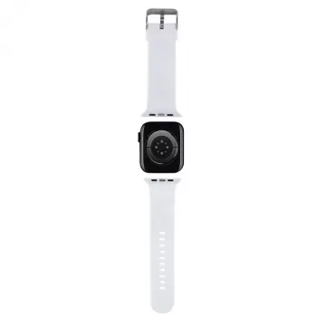 Karl Lagerfeld 3D Rubber Choupette Head řemínek pro Apple Watch 42/44/45/49mm bílý