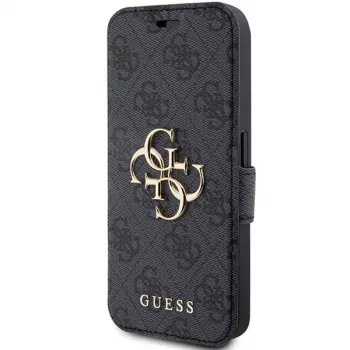 Guess GUBKP15L4GMGGR iPhone 15 Pro 6.1 inch Grey Book Case 4G Metal Logo