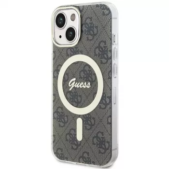 Guess GUHMP15MH4STW Hardcase IML MagSafe for iPhone 15 Plus / 14 Plus 6.7 inch Brown