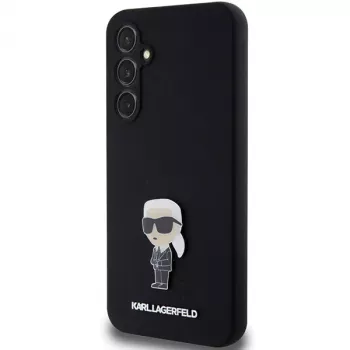 Karl Lagerfeld KLHCS23FEMHKNPK S23 FE S711 černé silikonové ochranné pouzdro Ikonik Metal Pin