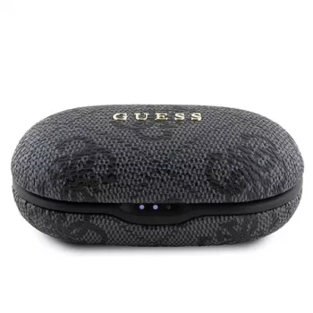 Guess 4G Metal Logo Bluetooth TWS ENC sluchátka s nabíjecím pouzdrem (černá)