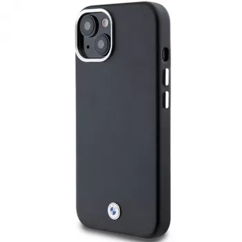 BMW M Collection Signature Wrapped Metal MagSafe pouzdro pro iPhone 15 Plus / 14 Plus - černé