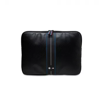 BMW pouzdro na notebook BMCS14COMSCAKL 14 inch Carbon Blue Stripes Black