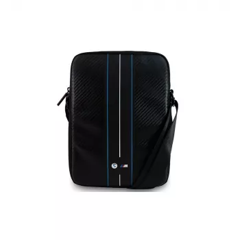 BMW BMTB10COMSCAKL 10 inch černá/carbon modré pruhy taška na notebook