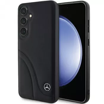 Mercedes-Benz MEHCS24S23RBCSK S24 S921 černý pevný kryt kožený Curved Stitches pro Samsung Galaxy S24