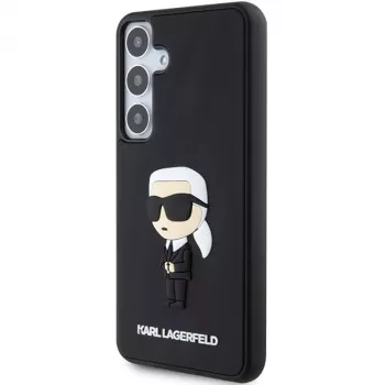 Karl Lagerfeld KLHCS24S3DRKINK S24 S921 černý pevný kryt 3D Rubber Ikonik pro Samsung Galaxy S24