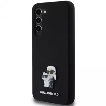 Pevné silikonové pouzdro Karl & Choupette Metal Pin Karl Lagerfeld KLHCS23MSMHKCNPK pro Samsung Galaxy S23+ S916, černé
