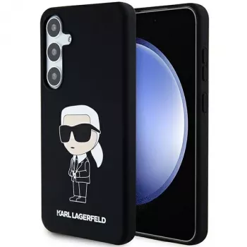Karl Lagerfeld KLHCS24MSNIKBCK Ikonik silikonový kryt pro Samsung Galaxy S24+ (SM-S926) - černý