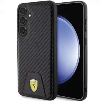 Ferrari FEHCS24MN3PUK pevný kryt pro Samsung Galaxy S24+ (SM-S926) - carbon prošívané dno - černý