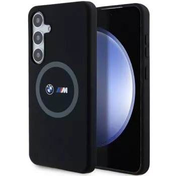 BMW M Collection Silicone Hard Case with Ring Holder MagSafe for Samsung Galaxy S24+ (SM-S926) - Black
