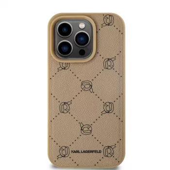 Zadní kryt Karl Heads MagSafe Karl Lagerfeld KLHMP15XPGKHPHE pro iPhone 15 Pro Max 6,7 inch, béžový