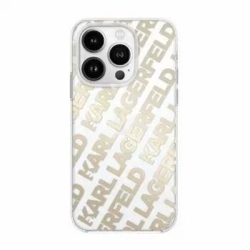 Karl Lagerfeld KLHCP15XHKFOEMD pevné pouzdro pro Apple iPhone 15 Pro Max, zlaté, IML FulloverLogo
