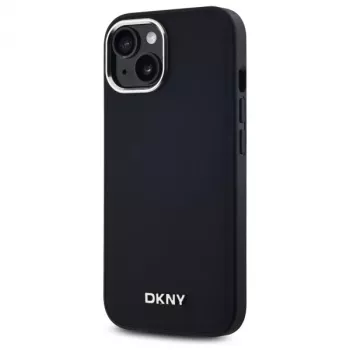 DKNY DKHMP15SPSCMCLK iPhone 15 6.1 inch Black Hardcase Plain Logo MagSafe