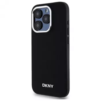 DKNY DKHMP15XPSCMCLK Hard Case for Apple iPhone 15 Pro Max 6.7 inch Black Plain Logo MagSafe