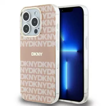 DKNY DKHMP13XHRHSEP Hardcase IML Mono & Stripe MagSafe for iPhone 13 Pro Max 6.7 inch Pink