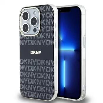 DKNY DKHMP14LHRHSEK Hardcase for Apple iPhone 14 Pro 6.1 inch Black IML Mono & Stripe MagSafe
