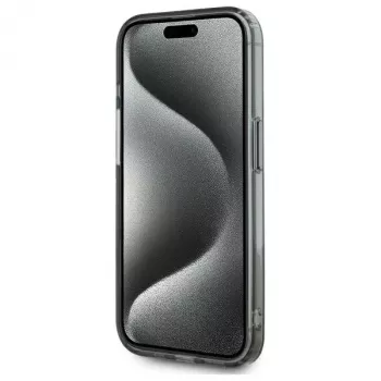 Pouzdro Karl Lagerfeld KLHMP15LHLSKIK pro Apple iPhone 15 Pro 6,1 inch černé IML Metal Karl Head MagSafe