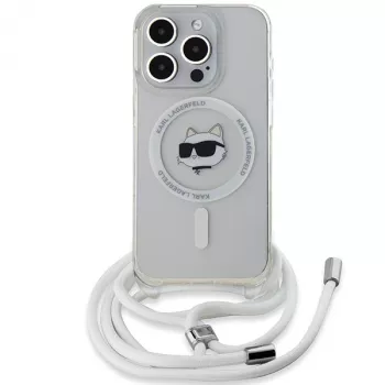 Karl Lagerfeld KLHMP13XHCCHNT iPhone 13 Pro Max 6,7 inch pevné pouzdro průhledné IML Choupette Head & Cord MagSafe