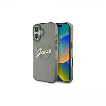 Guess GUHCP16SHCHGSPK pevné pouzdro pro iPhone 16 6,1 inch IML Heart černé