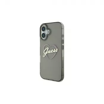 Guess GUHCP16SHCHGSPK pevné pouzdro pro iPhone 16 6,1 inch IML Heart černé