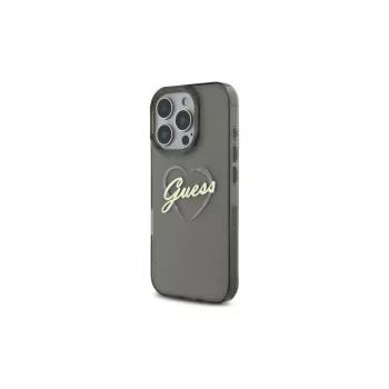 Guess GUHCP16LHCHGSPK pevné pouzdro pro Apple iPhone 16 Pro 6,3 inch černé IML Heart