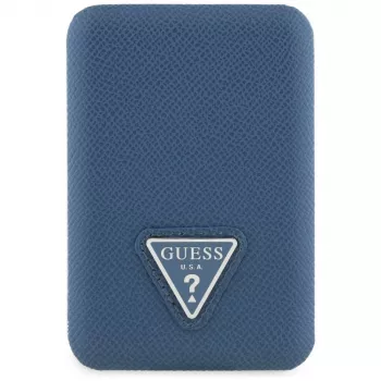 GUESS Grained Triangle bezdrátová powerbanka 5000mAh 15W USB-C MagSafe modrá