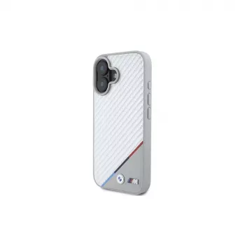 BMW M Carbon Tricolor Line pevné pouzdro pro iPhone 16 6,1