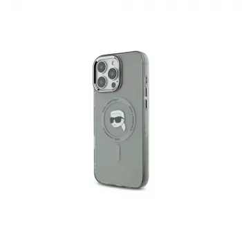 Pouzdro Karl Lagerfeld KLHMP16LHLSKIK IML Metal Karl Head MagSafe pro Apple iPhone 16 Pro 6,3 inch černé