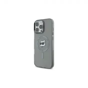 Karl Lagerfeld KLHMP16XHLSCHK pevné pouzdro pro iPhone 16 Pro Max 6,9 inch černé IML Metal Choupette Head MagSafe