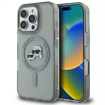 Pouzdro Karl Lagerfeld KLHMP16XHLSKCK IML Metal Karl & Choupette Head MagSafe pro Apple iPhone 16 Pro Max 6,9 inch, černé