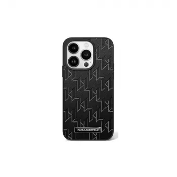 Karl Lagerfeld KLHMP16SPKHPORPK pevné pouzdro Hot Stamp MagSafe pro iPhone 16 6,1 inch černé
