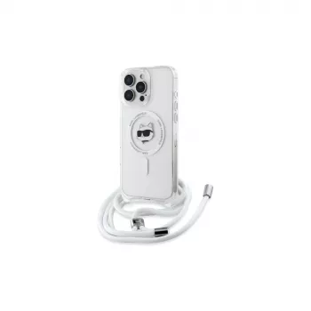 Karl Lagerfeld KLHMP16LHCCHNT iPhone 16 Pro 6,3 hardcase průhledný IML Choupette Head & Cord MagSafe