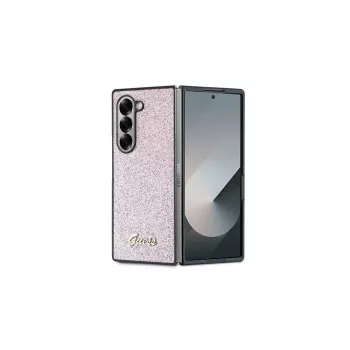 Guess GUHCZFD6HGGSHP pevný kryt pro Samsung Galaxy Z Fold6 (F956) - růžový 4G Glitter Script