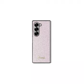 Guess GUHCZFD6HGGSHP pevný kryt pro Samsung Galaxy Z Fold6 (F956) - růžový 4G Glitter Script