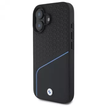 Pouzdro Hardcase Sign Leather Textured And Line MagSafe BMW pro Apple iPhone 16 6,1