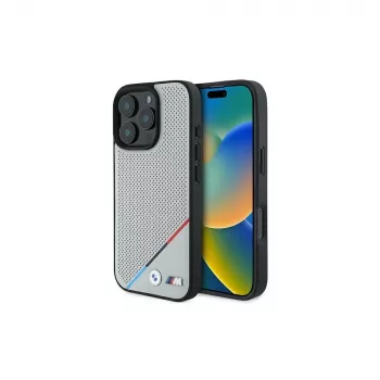 BMW M Perforated Tricolor Line hardcase pro Apple iPhone 16 Pro 6,3
