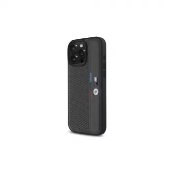 BMW M Perforated Tricolor Detail Line Hard Case for Apple iPhone 16 Pro Max 6.9 inch - Anthracite