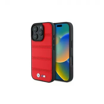 Pouzdro BMW M Collection Perforated and Stitched Line pro Apple iPhone 16 Pro 6,3