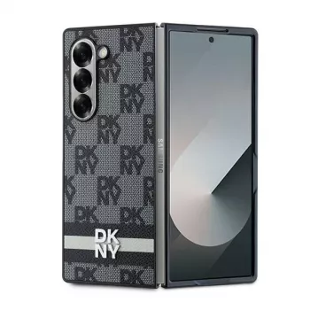 DKNY DKHCZFD6PCPTSSKZ Chequered Pattern Printed Stripes Hard Case for Samsung Galaxy Z Fold 6 - Black