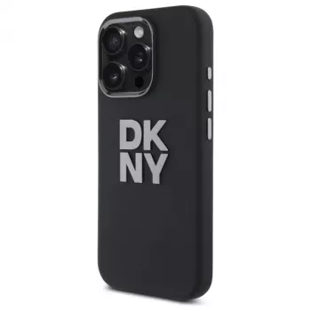 DKNY DKHCP16XSMCBSK iPhone 16 Pro Max 6.9 inch Hardcase Liquid Silicone Metal Logo - Black