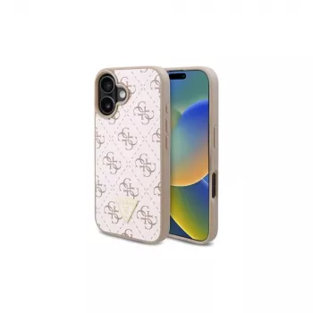 Guess GUHCP16SPG4GPH pevné pouzdro pro Apple iPhone 16 6,1 inch bílé 4G Triangle