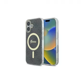 Guess GUHMP16MH4STK pevné pouzdro pro Apple iPhone 16 Plus 6,7 inch černé IML 4G MagSafe
