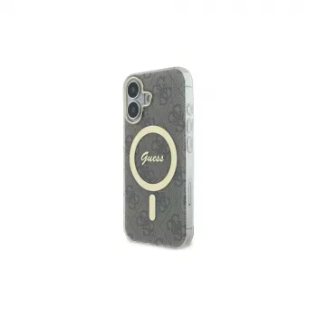 Guess GUHMP16SH4STW pevné pouzdro pro iPhone 16 6,1 inch IML 4G MagSafe hnědé