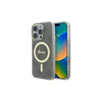 Guess GUHMP16XH4STW pevné pouzdro pro iPhone 16 Pro Max 6,9 inch hnědé IML 4G MagSafe